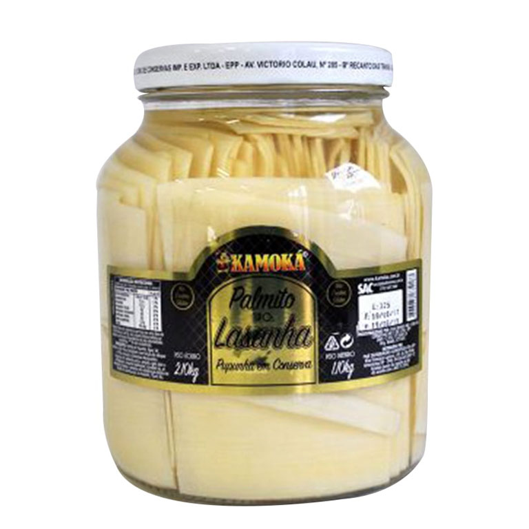 Palmito Pupunha em Conserva Tipo Lasanha 1.1kg